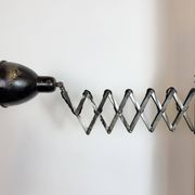 Industrial Black Scissor Wall Lamp, 1950s