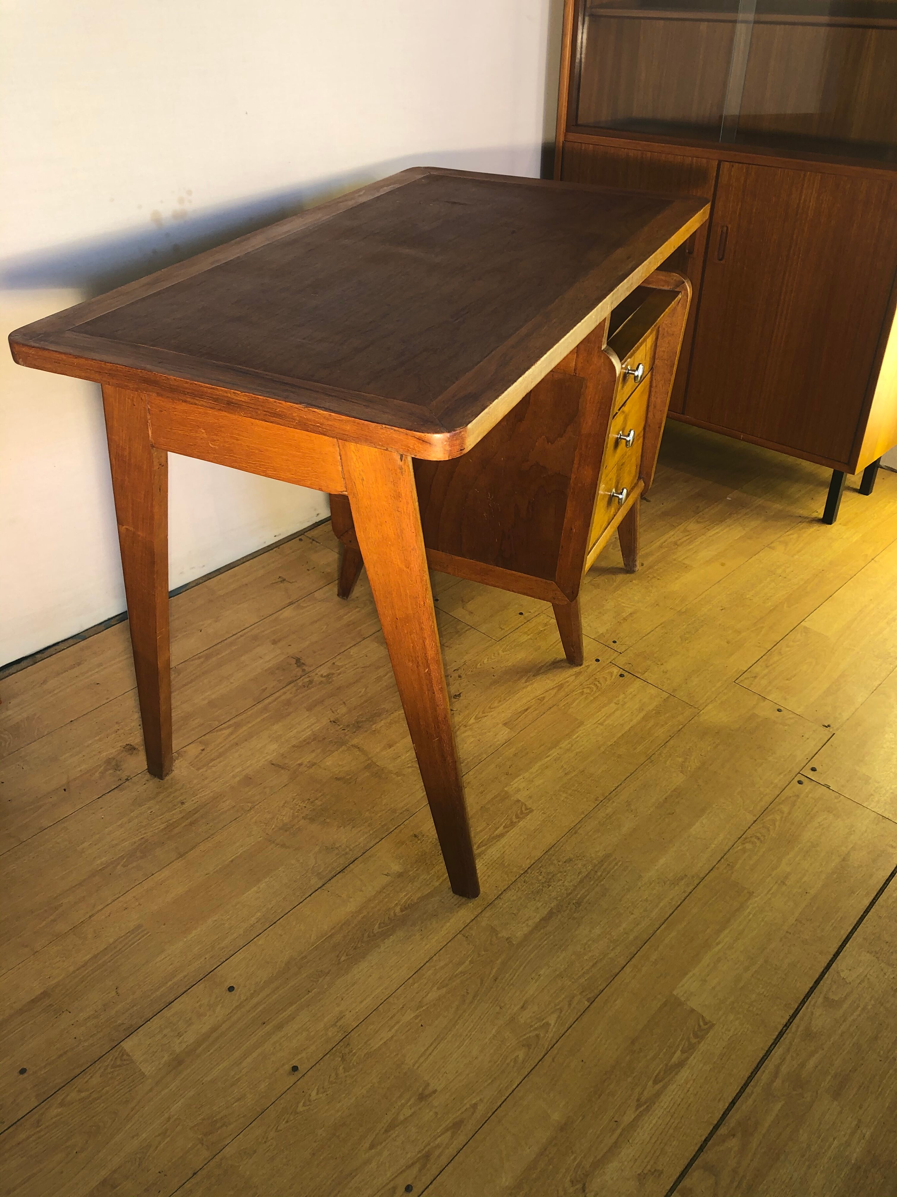 1950 foot compass desk and Scandinavian chair