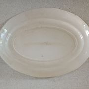 Plat terre de fer Digoin Rose bleue