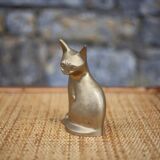 Vintage statue, brass cat statue, cat figurine, cat statue, collection, brass cat