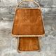 Rolling dessert in woven wicker bamboo rattan with 1950 bottle holder