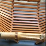 Rattan and bamboo basket