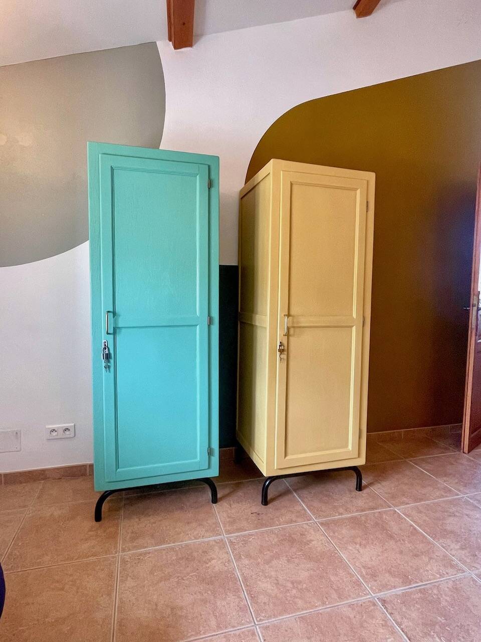 Turquoise boarding school wardrobe