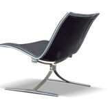 Armchair "Skater" by Jorgen Kastholm for KILL black leather 1st edition