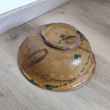 VALLAURIS Flat soup bowl antique Glazed terracotta 30.5 cm