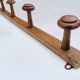 Vintage wall-mounted coat rack in solid wood with 5 hooks - Bistro style