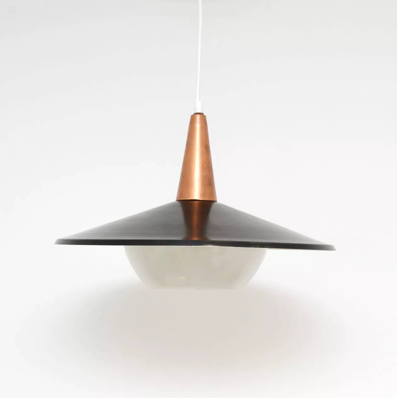 Lampe vintage en verre, Danemark années 1960