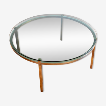 Table basse ronde design Italien 1970s