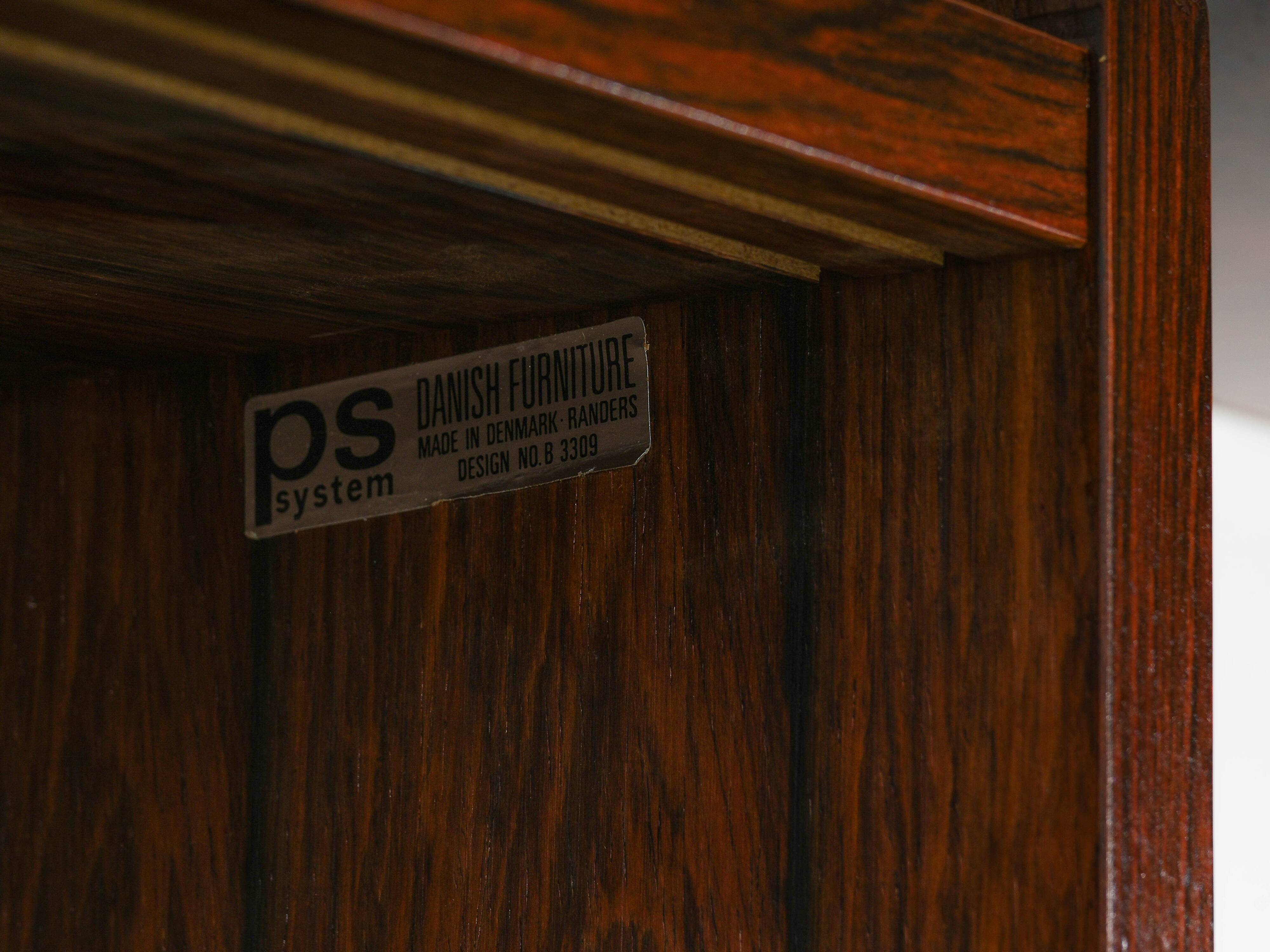PS System Modular Shelving, Rosewood Veneer, Danish, 1960s