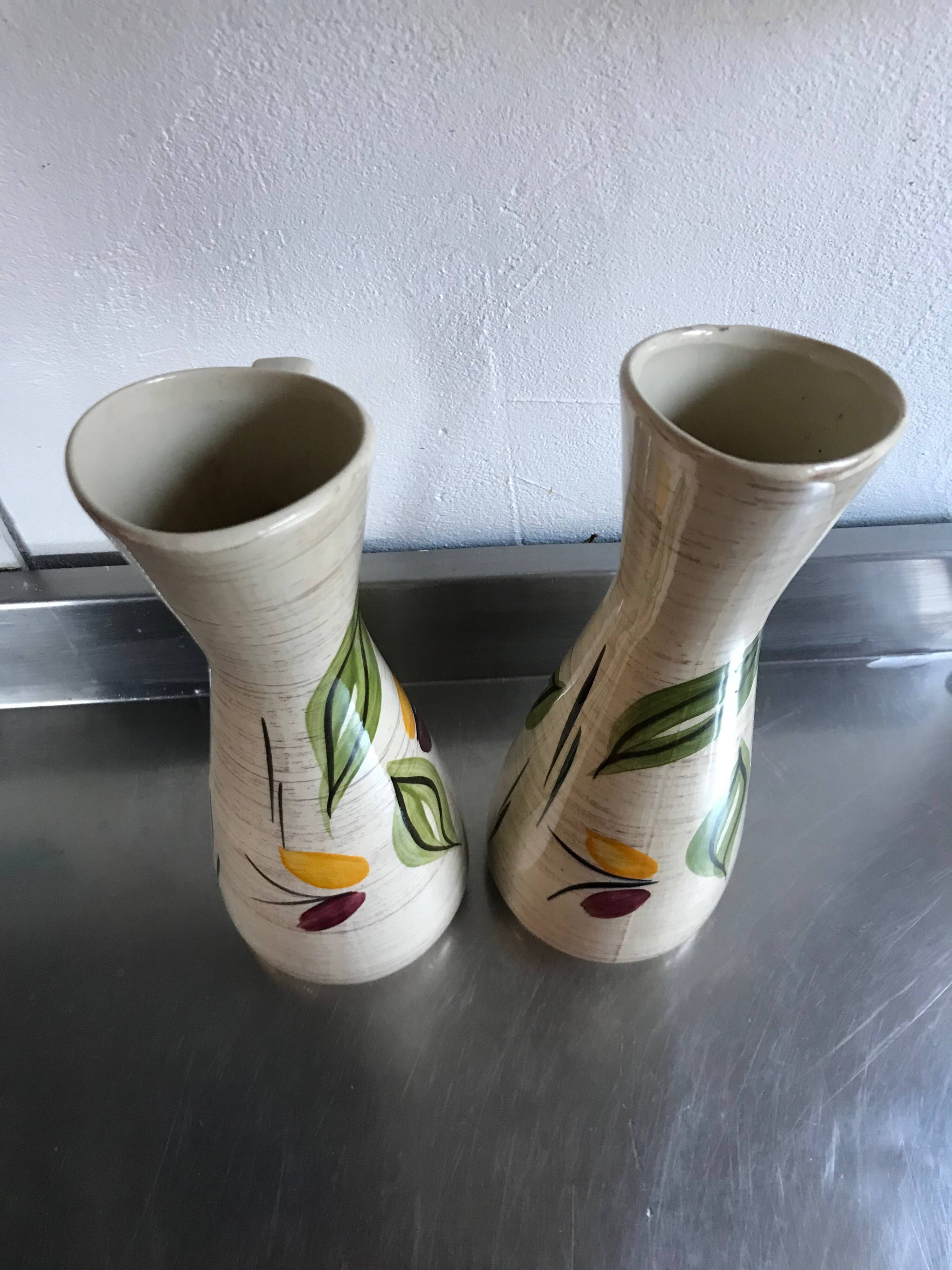 Pair of decorative pitchers 1950