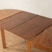 Table à manger extensible élégante par Ruscheweyh, années 1930, noyer