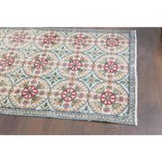 1970s Turkish Oushak Handmade Wool Cotton Beige Area Rug 101x191