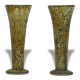 Pair of glass mosaic vase