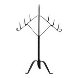 Large 7-arm wrought iron tripod candle holder, 1950s