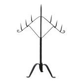 Large 7-arm wrought iron tripod candle holder, 1950s