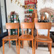 Set of 3 vintage Thonet bistro chairs
