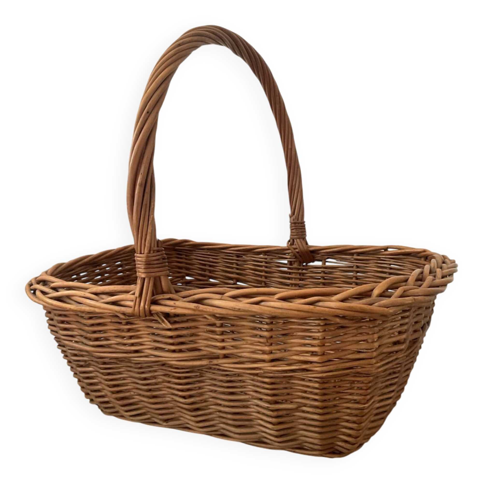 Vintage woven wicker basket