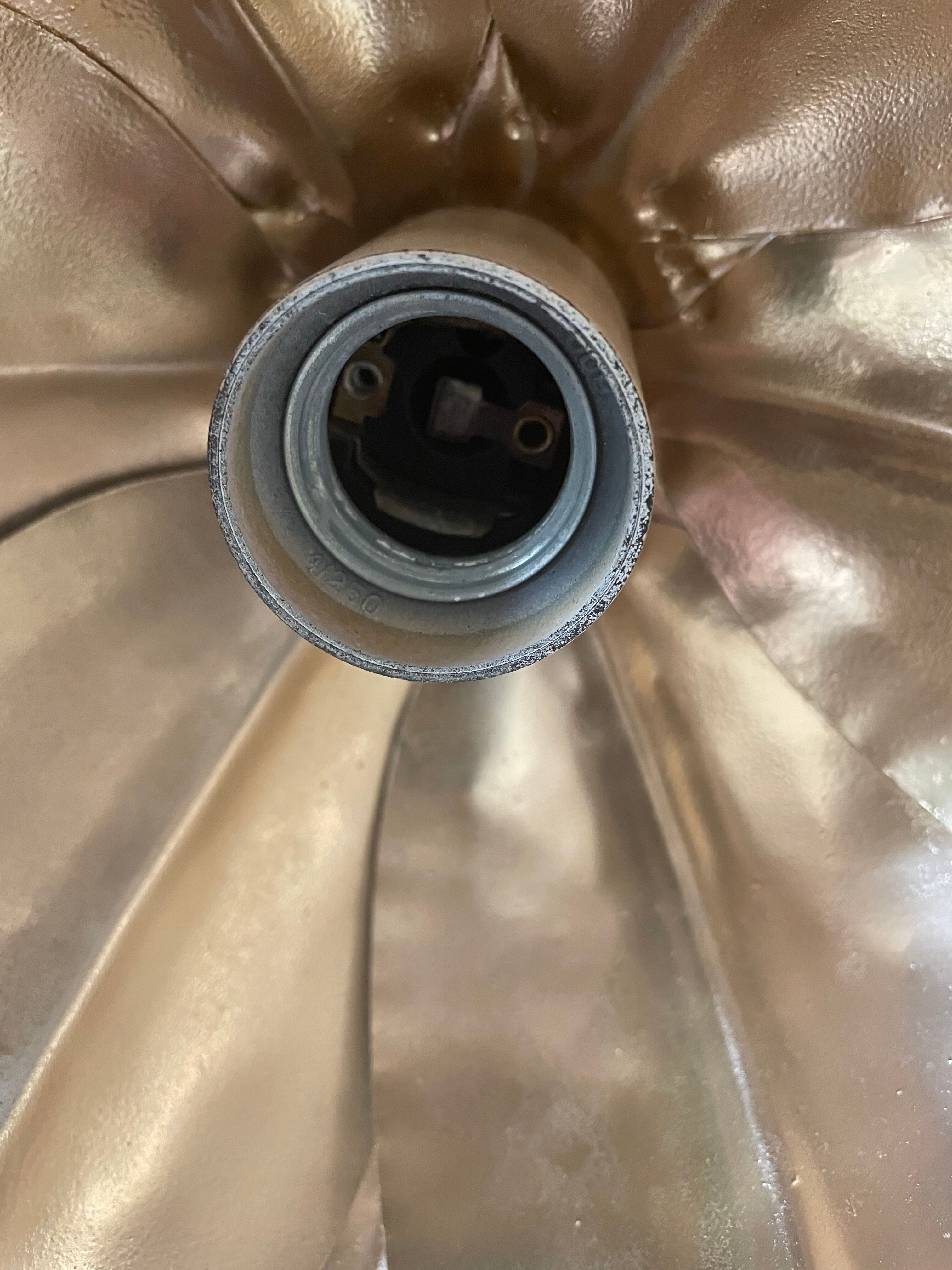 Metal flower chandelier