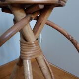 Rattan wicker plant holder