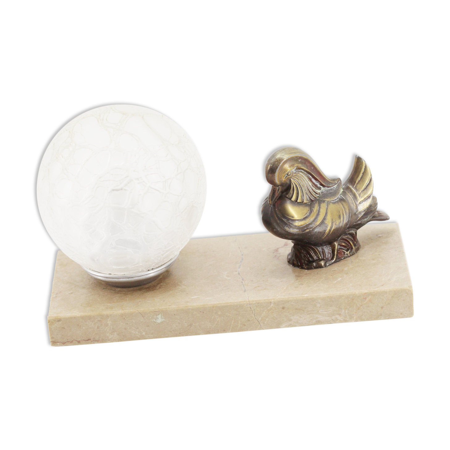 Lampe art déco oiseau