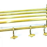Vintage brass coat rack