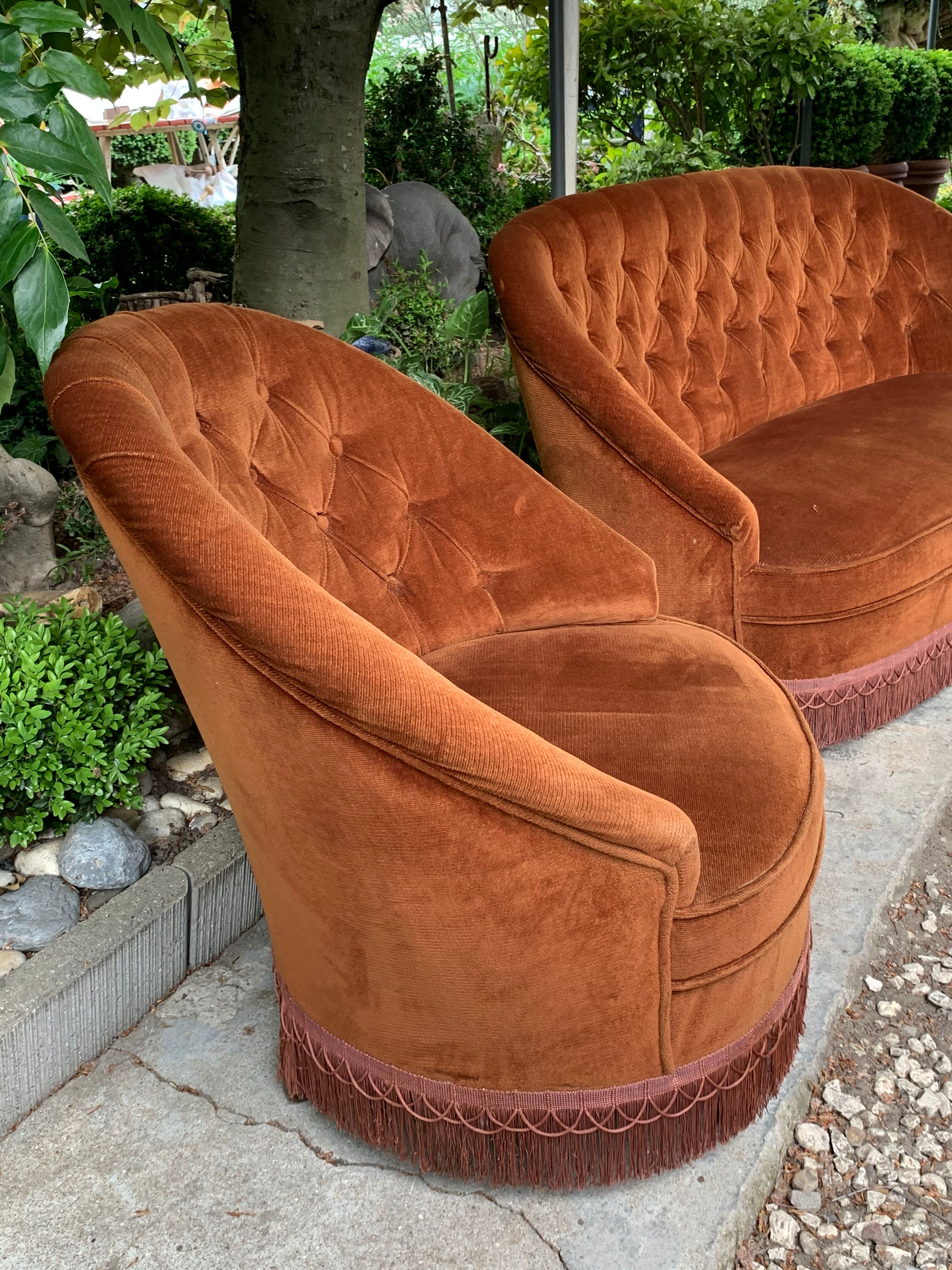 Sofa and chair toad velvet padded velvet