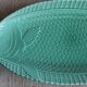 Grand plat poisson vert Sarreguemines vintage