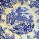Five English porcelain style table plates