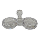 Double crystal salt cellars from Baccarat, early 20th century.