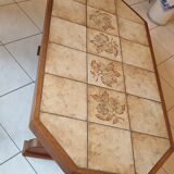 Coffee table wood and ceramic