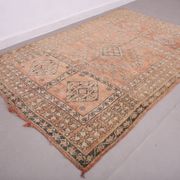 Peach Vintage Moroccan Rug 164 x 266 cm, Berber Wool Rug, Handmade Boho Rug