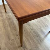 Danish Dining table/desk. Solid teak with oak details. Made in 1960