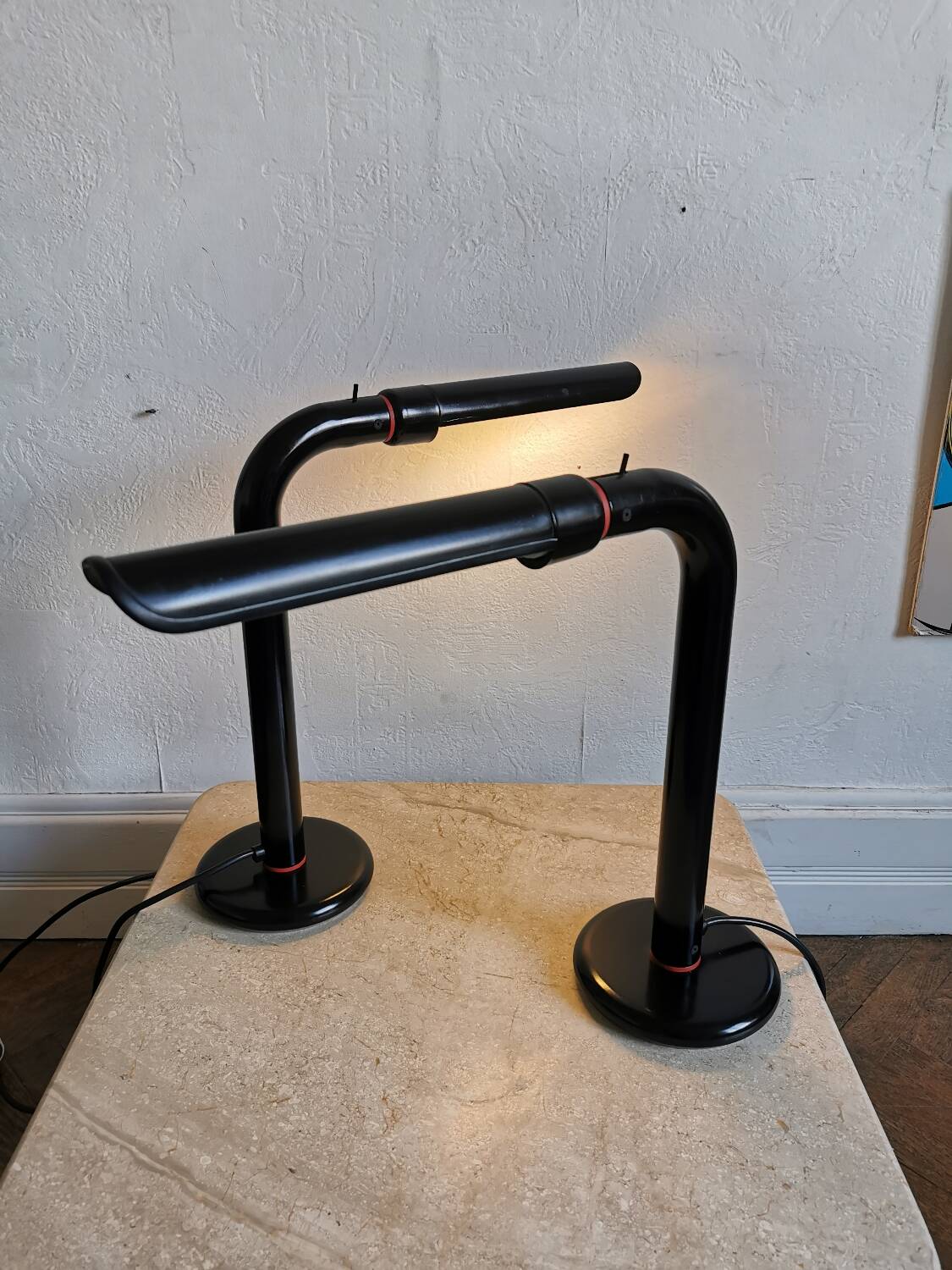 Pair of 80s bedside lamps