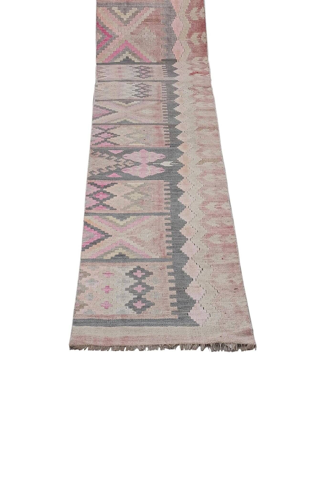 Vintage Turkish hallway rug 73x685 cm