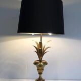 Neoclassical Palm Tree Table Lamp in Brass in the Style of M
