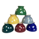 Six small polka dot bowls Boch Frères Belgium