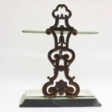 Enameled cast iron umbrella stand and basin, 19th century