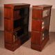 pair of Globe Wernicke London bookcases in oak circa 1900