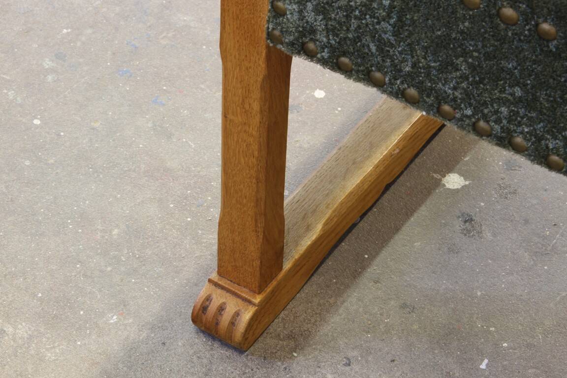 Vintage 1950s signature, solid oak dining throne chairs, Danish craftsmanship