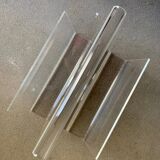 Vintage plexiglass magazine holder, 1970s