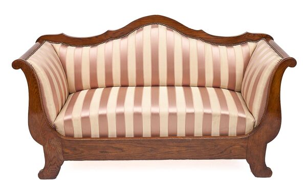 Causeuse Récamier en tissu de soie, 1920