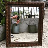 Antique wooden mirror