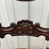 Mid-19th century solid walnut harpist's chair