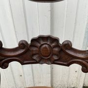 Chaise de harpiste en noyer massif milieu 19ème