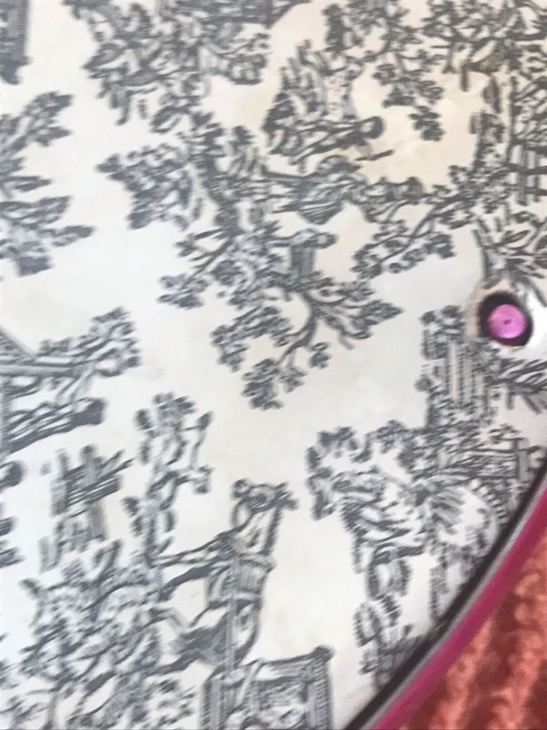 Vintage curved glass frame