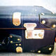 Vintage blue suitcase