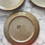 Series of 6 vintage stoneware plates