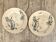 Pair of earthenware dishes from Gien, Iris model, 28 cm