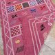Handmade Moroccan wool rug: Berber Azilal style, geometric pattern.