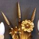 Wheat sheaf wall lamp, italy 1960s